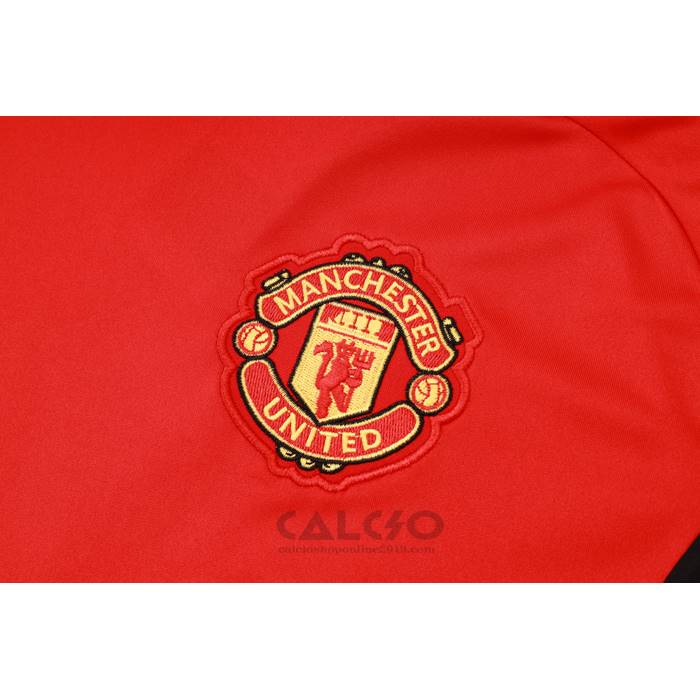 Tuta da Track Manchester United Manica Corta 2024-2025 Rosso - Pantaloncini